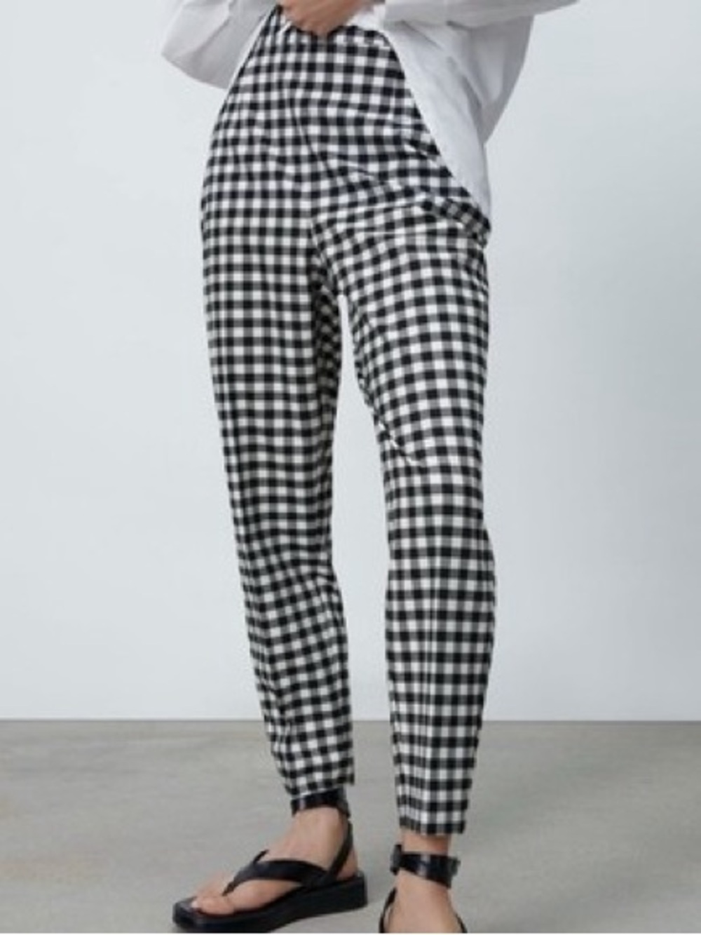 a new day Black & White Gingham Chinos